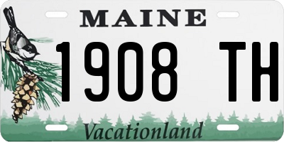 ME license plate 1908TH