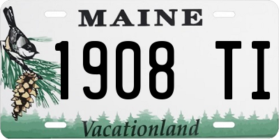 ME license plate 1908TI