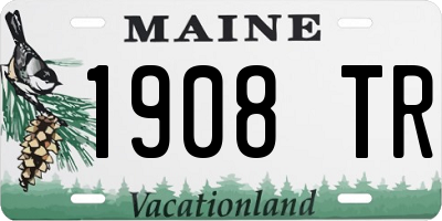 ME license plate 1908TR