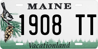 ME license plate 1908TT