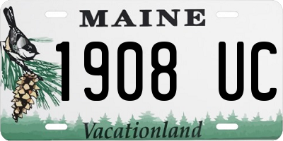 ME license plate 1908UC