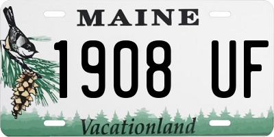 ME license plate 1908UF