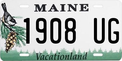 ME license plate 1908UG