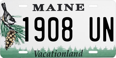 ME license plate 1908UN