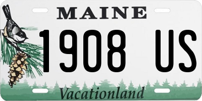 ME license plate 1908US