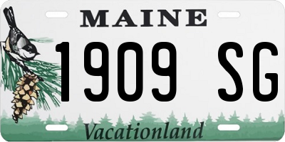 ME license plate 1909SG