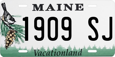 ME license plate 1909SJ