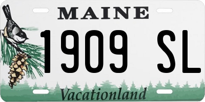 ME license plate 1909SL