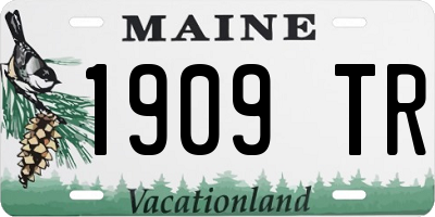 ME license plate 1909TR