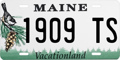 ME license plate 1909TS