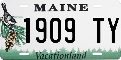 ME license plate 1909TY