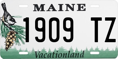 ME license plate 1909TZ