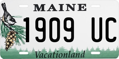 ME license plate 1909UC