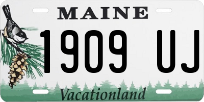 ME license plate 1909UJ