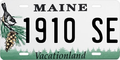 ME license plate 1910SE