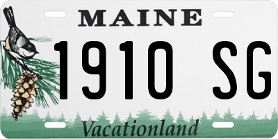 ME license plate 1910SG