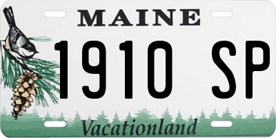 ME license plate 1910SP