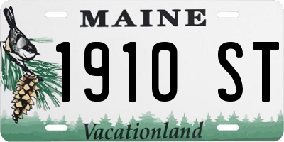 ME license plate 1910ST