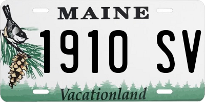 ME license plate 1910SV