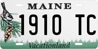 ME license plate 1910TC