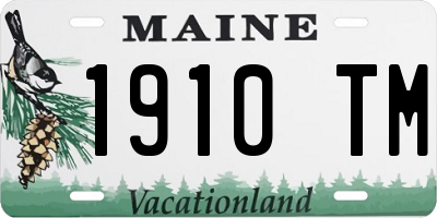 ME license plate 1910TM