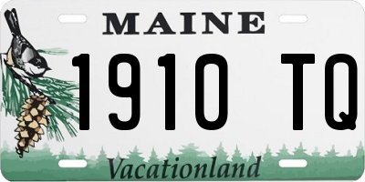 ME license plate 1910TQ