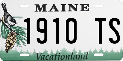 ME license plate 1910TS
