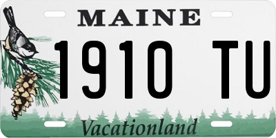 ME license plate 1910TU