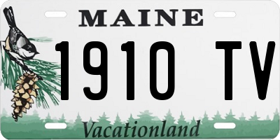 ME license plate 1910TV