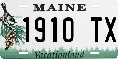 ME license plate 1910TX