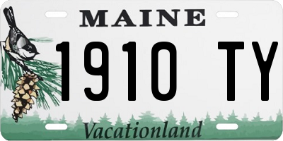 ME license plate 1910TY