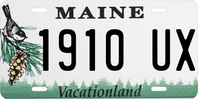 ME license plate 1910UX