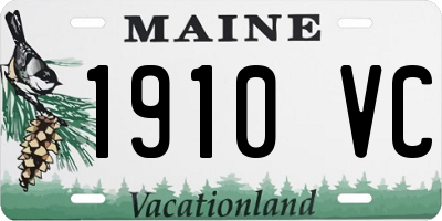 ME license plate 1910VC