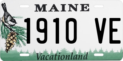 ME license plate 1910VE