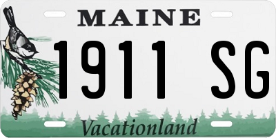 ME license plate 1911SG