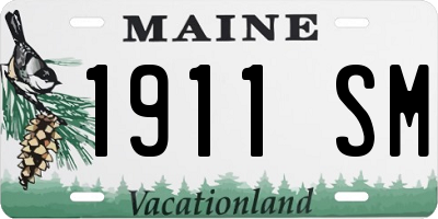 ME license plate 1911SM