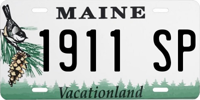 ME license plate 1911SP