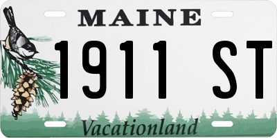 ME license plate 1911ST