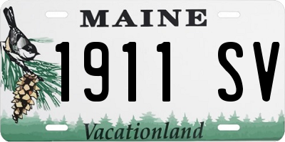 ME license plate 1911SV