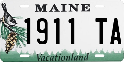 ME license plate 1911TA