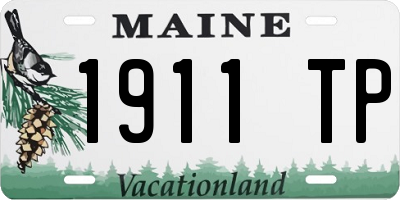 ME license plate 1911TP