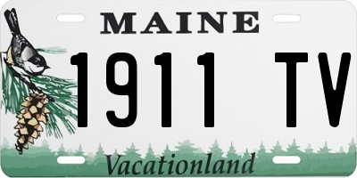 ME license plate 1911TV