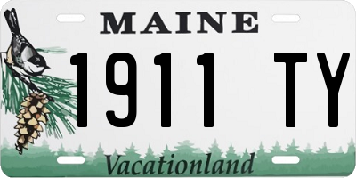 ME license plate 1911TY