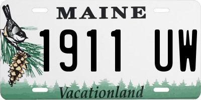 ME license plate 1911UW