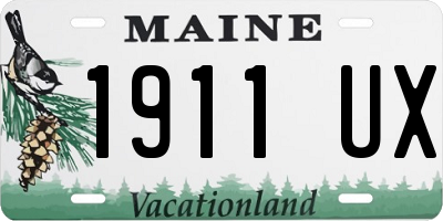 ME license plate 1911UX