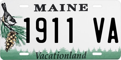 ME license plate 1911VA