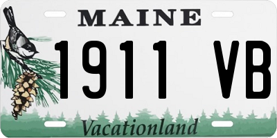 ME license plate 1911VB