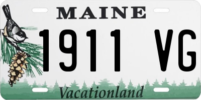 ME license plate 1911VG