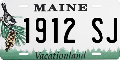 ME license plate 1912SJ