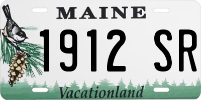 ME license plate 1912SR